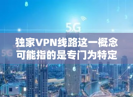 独家VPN线路这一概念可能指的是专门为特定用户或企业设计的VPN服务,这些服务通常具有以下特点 独家VPN线路这一概念可能指的是专门为特定用户或企业设计的VPN服务,这些服务通常具有以下特点