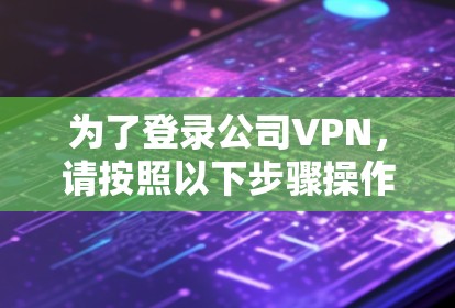 为了登录公司VPN，请按照以下步骤操作