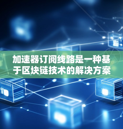 加速器订阅线路是一种基于区块链技术的解决方案，专为智能合约的快速部署和高效管理设计。以下是对加速器订阅线路的详细分析和总结