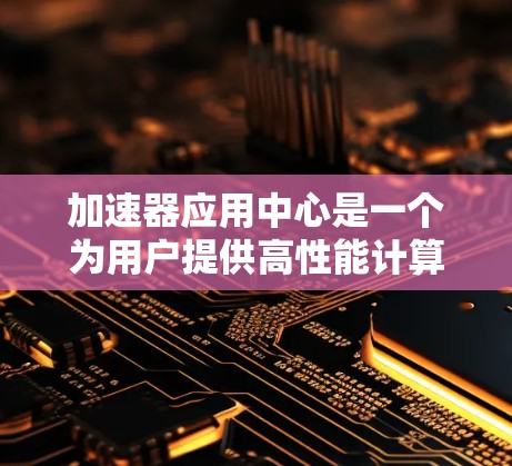 加速器应用中心是一个为用户提供高性能计算资源的平台，专注于加速数据处理、分析和模型训练任务。以下是对加速器应用中心的详细分析